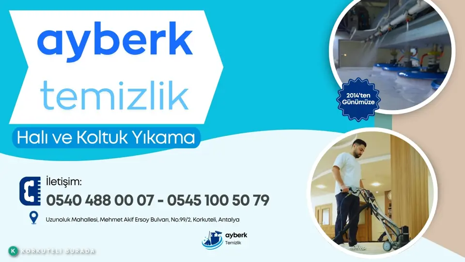 AYBERK TEMİZLİK HALI VE KOLTUK YIKAMA