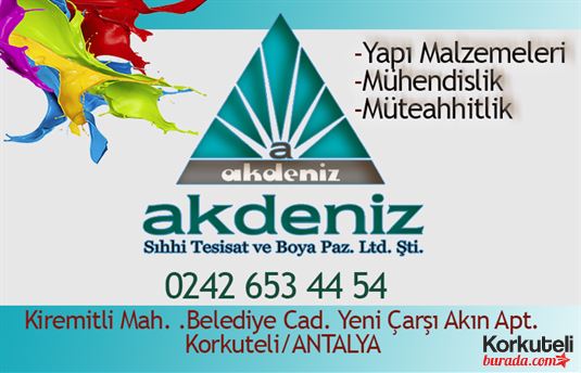 AKDENİZ SIHHİ TESİSAT BOYA PAZARLAMA LTD. ŞTİ.